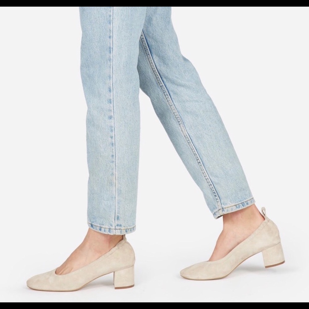 Everlane Day Heel - Natural Suede